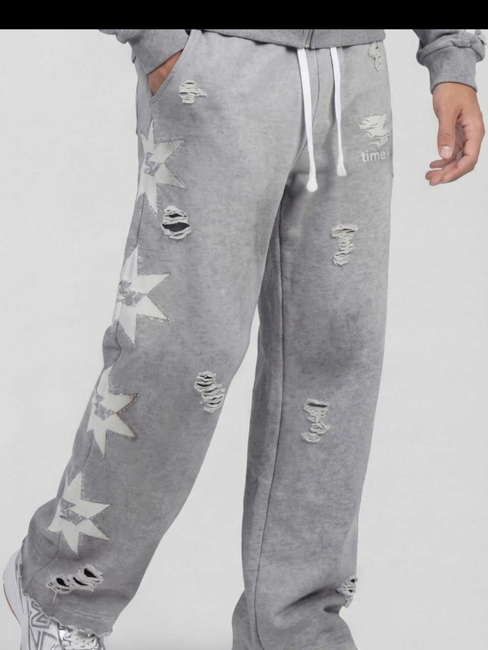 NTG XS Timeloopvisionz Rhinestone Sweatpants (P46)
